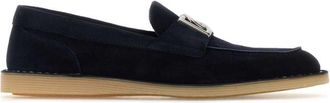 Dolce & Gabbana Navy Blue Slip On Loafers