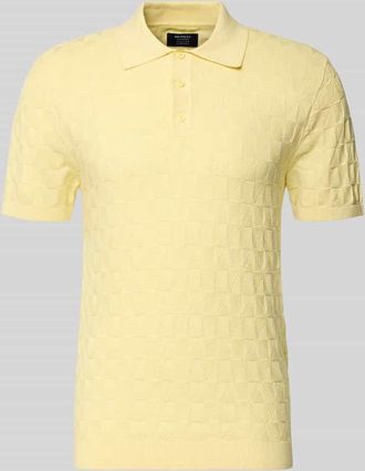 Mc Neal Regular Fit Poloshirt mit Strukturmuster in Hellgelb, Gr&ouml;&szlig;e XXXL