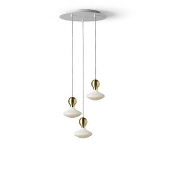 Daylight Italia L&aacute;mpara colgante de lat&oacute;n de 3 luces