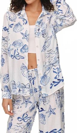 Bella Dahl Classic Button Down Shirt In Riviera Print