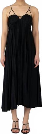 Esth&eacute; Womens Pleated Slip Dress In Black
