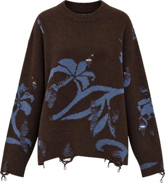 Akep Pullover girocollo destrutturato - - Knitwear - Donna - Marrone - S