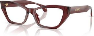 Versace 52mm Cat Eye optical glasses in Red at Nordstrom