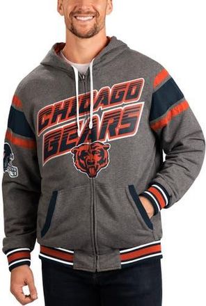 G-III Sports by Carl Banks Mens G-III Sports by Carl Banks Navy/Gray Chicago Bears Extreme Full Back Reversible Hoodie Full-Zip Jacket at Nordstrom, Size Medium