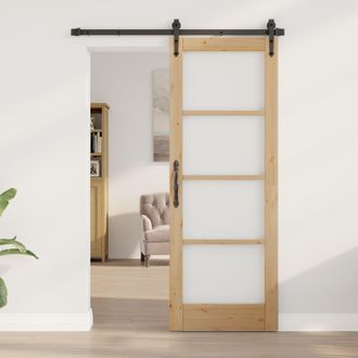 Berkfield Home Interior Door with Glass ORKDAL 73, 5x198, 5x4 cm Solid Wood Pine