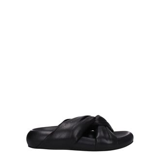 Marni Womens Knotted Slide Sandal - Black Leather - Size EU 40