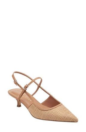 Marc Fisher Ceddy Slingback Pointed Toe Kitten Heel Pump in Light Natural at Nordstrom Rack, Size 5.5