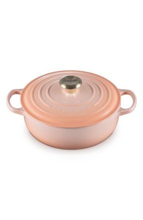 LE CREUSET Signature 3.5-Quart Sauteuse Oven in Peche at Nordstrom