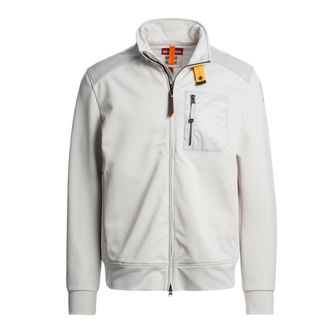 Parajumpers London Ghiaccio Witte Sweatshirt Met Rits
