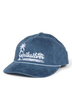 Quiksilver Palms Corduroy Snapback Baseball Cap in Riviera at Nordstrom