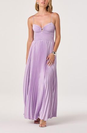 ASTR the Label Alaia Pleat Evening Gown in Lilac at Nordstrom, Size X-Small