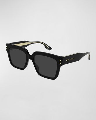 Gucci Men & apos;s Rectangle Acetate Sunglasses