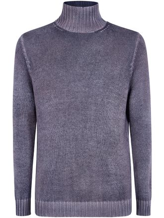 Avant Toi Sweater High Neck Pullover Hand Painted Cashmere And Wool