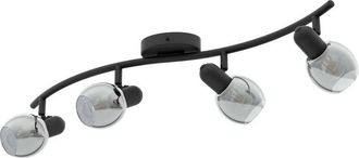 Eglo Pollica 4 Lamp Spotlight Bar Black - Eglo