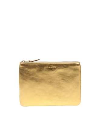 Comme Des Gar&ccedil;ons Golden leather purse