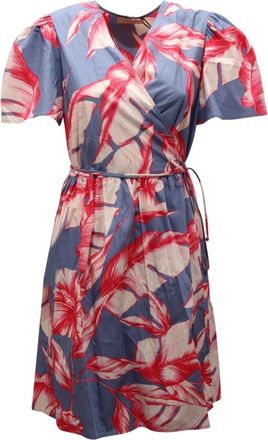 Twinset Hibisc Multicolor Jurk Made in Italy - Dames - Korte kleedjes - Veelkleurig - M - Kleedjes