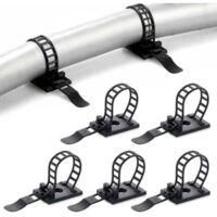 OEM Paquete De 100 Bridas Adhesivas De Nailon Para Cables, Bridas Adhesivas Para La Gesti&oacute;n De Cables (negras) - Crezuo