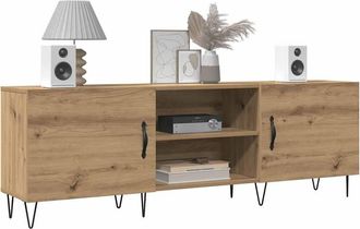 Berkfield Home TV Cabinet Artisan Oak 150x30x50 cm Engineered Wood in Brown | Size: 150 x 30 x 50 cm