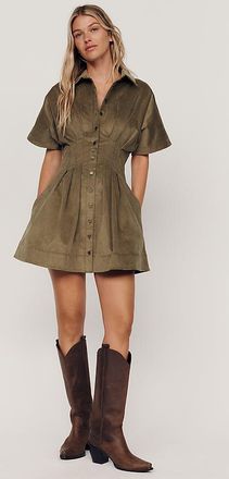 Exquise Tobie Corduroy Mini Shirtdress