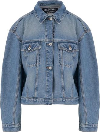 Jacquemus La Veste de-N&icirc;mes - Dames - Spijkerjassen - Blauw - 2XS - Katoen - Jassen