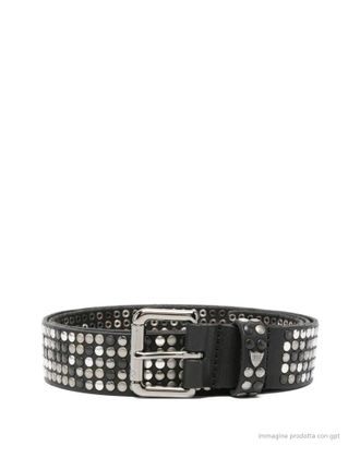 HTC Black 5000 Stud Leather Studded Belt