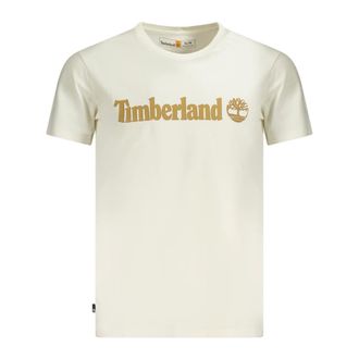 Timberland T-Shirts, male, Beige, Size: 3XL Kennebec River Linear Logo Short Sleeve T-Shirt