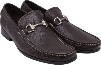 Ferragamo Mens Leather Gancini Bit Loafer (Authentic Pre-Loved)