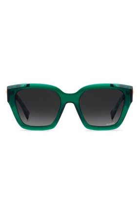 Missoni 53mm Gradient Square Sunglasses in Green/Dark Grey at Nordstrom