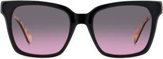 Kate Spade New York harlow gs 55mm gradient polarized square sunglasses in Black/Grey Shaded Pink at Nordstrom Rack