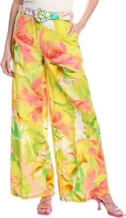 Hemant & Nandita Belted Linen-Blend Flare Pant