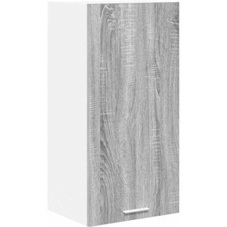 vidaXL Hanging Cabinet with Door Grey Sonoma and White 40 x 31 x 80 cm vidaXL