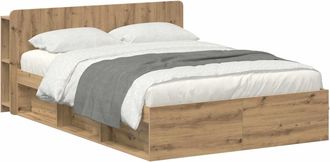 vidaXL Estructura De Cama Con Almacenamiento Roble Artisan Vidaxl