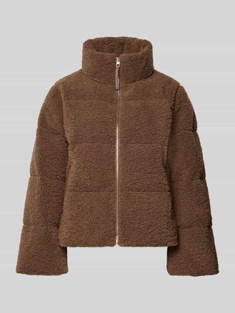 OPUS Jacke aus Teddyfell mit Stehkragen Modell Hozy in Schoko, Gr&ouml;&szlig;e 42