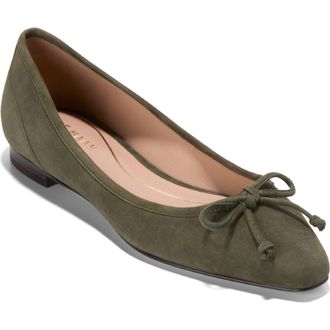 Cole Haan Paget Ballet Flat in Olive Night Suede at Nordstrom Rack, Size 7