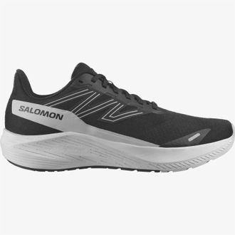 Salomon Mens Aero Blaze Running Shoes In Black / White / Lunar Rock