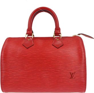 Louis Vuitton Speedy Handbag Epi Leather Red Leather Handbag (Pre-Owned)