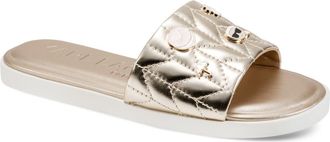 Karl Lagerfeld Carenza Macaron Slide Sandal in White Gold at Nordstrom, Size 7.5