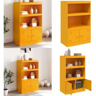 vidaXL Credenza Antracite 67x39x107 cm in Acciaio - Credenza antracite - Credenza con maniglie