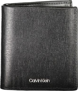 Calvin Klein Mens Leather Bifold Wallet K50k503352 - Black - One Size