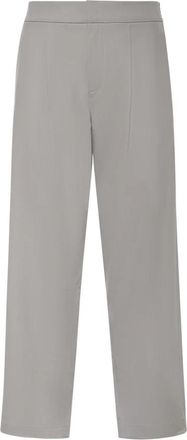 BONSAI Geplooide Rechte Broek - Heren - Straight fit broeken - Grijs - XL - Katoen - Broeken