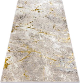 RugsX BLISS Z197AZ147 tappeto beige scuro / oro - Marmo, moderno, strutturale beige 80x150 cm