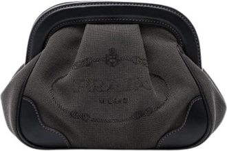 Prada Pre-owned Canvas Pouch - Dames - Vintage Clutch - Bruin - ONE Size - Vintage