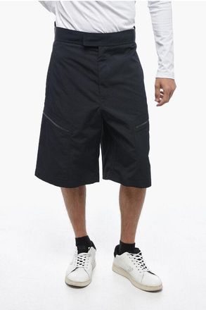 Bottega Veneta Nylon Cargo Shorts met verborgen sluiting in blauw