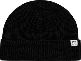 C.P. Company Merino Wol Vissersmuts - unisex - Hoeden - Zwart - ONE Size - Wol - Accessoires