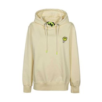 Barrow Logo Detail Katoenen Hoodie - Dames - Hoodies - Beige - M - Katoen - Hoodies & sweatvesten