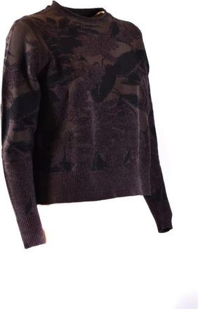 Roberto Ricci Design Rondgebreide trui - Dames - Ronde hals truien - Bruin - S - Wol - Truien & Vesten