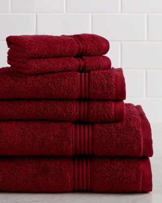 Superior Solid Soft 6Pc Absorbent Egyptian Cotton Towel Set