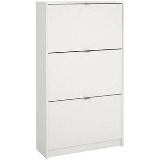 Dmora Scarpiera Irina, Mobile portascarpe, Armadio da ingresso multiuso, Mobiletto per calzature, 70x24 h124 cm, Quercia e Bianco - Dmora