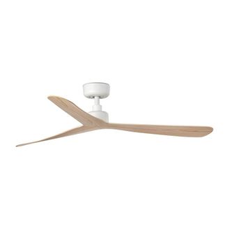 Netlighting Rocker 132cm Ceiling Fan Matt White Ash Wood Blades