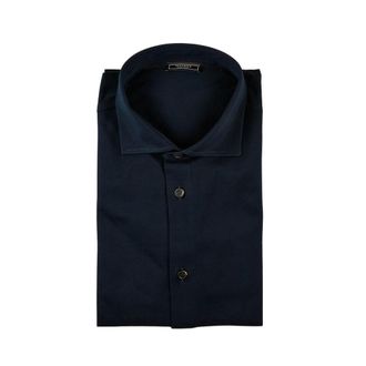 PESERICO Peserico, Formal Shirts, male, Blue, Size: 3XL Pima Cotton Piquet Shirt